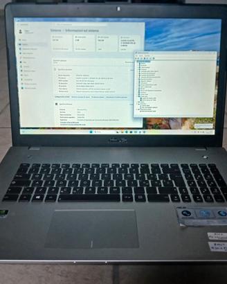 Portatile ASUS N76VZ schermo 17” con 2 HD