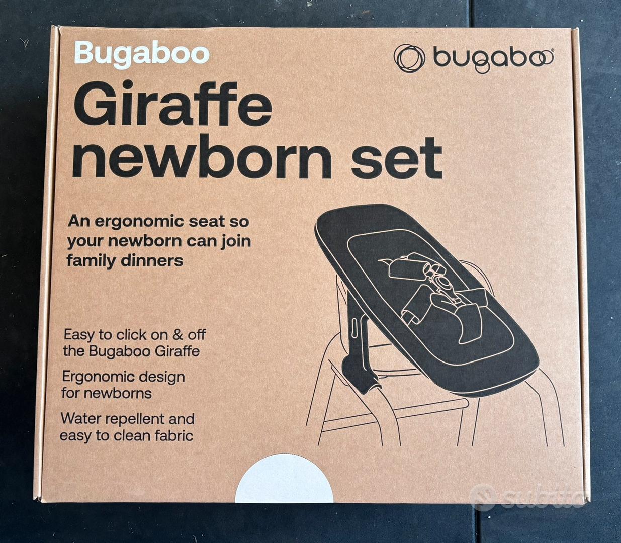 Set Neonato Bugaboo Giraffe Grigio - Per Sedia E Dondolo (0-6 Mesi, 9kg Max) - Foto 10