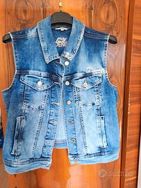 Giacca jeans smanicata