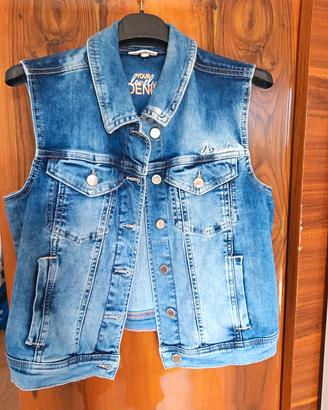 Giacca jeans smanicata