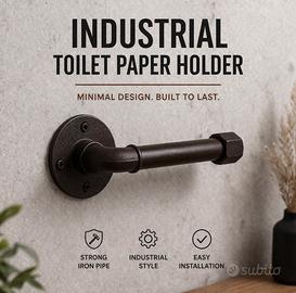 Porta carta igienica artigianale stile loft