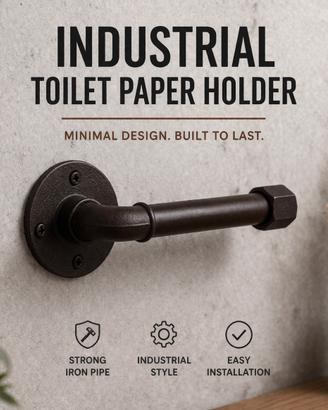 Porta carta igienica artigianale stile loft