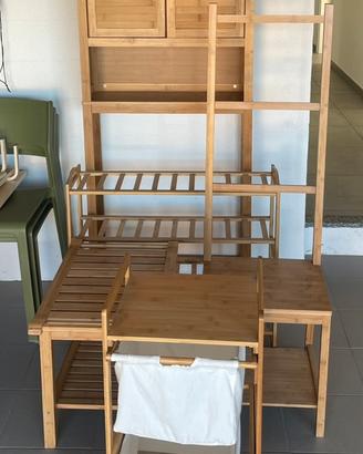 Mobili legno bambù per il bagno