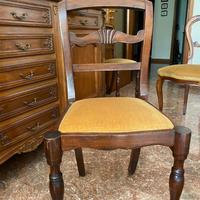 Completo di 6 sedie legno antico