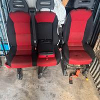 Fiat ducato sedili/ sedile color rosdo e nero