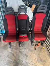 Fiat ducato sedili/ sedile color rosdo e nero