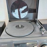 Stereo giradischi 2 cassette radio 2 casse anni 70