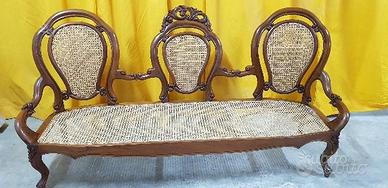 Divano tre posti in legno di teak asiatico