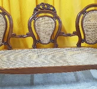 Divano tre posti in legno di teak asiatico
