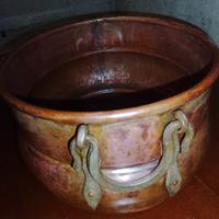 pentola ovale rame massiccia cm 38x30 