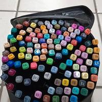 Set 120 pennarelli colorati a doppia testa + borsa