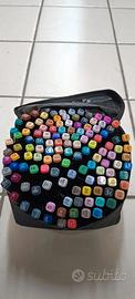 Set 120 pennarelli colorati a doppia testa + borsa