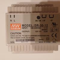 Alimentatore Mean Well switching DR-30-12