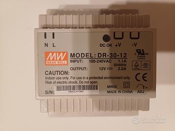 Alimentatore Mean Well switching DR-30-12