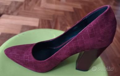scarpe donna bordeaux 