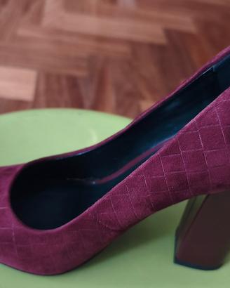 scarpe donna bordeaux 