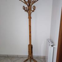 Appendiabiti vintage in bambù e midollino