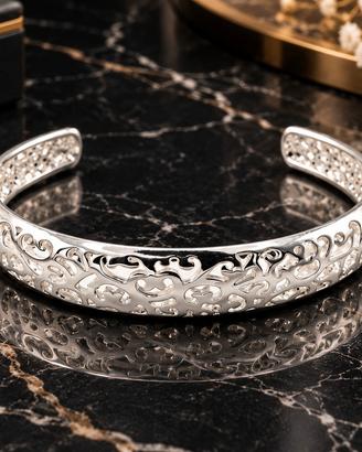 elegante bracciale lavorato argento donna sposa