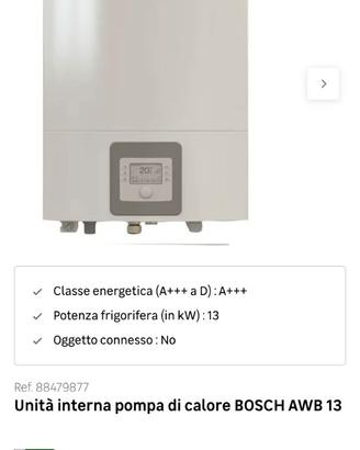 Unita interna pompa di calore Bosch
