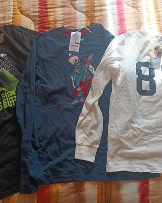 tre maglie maniche lunghe ragazzo 14/16 anni