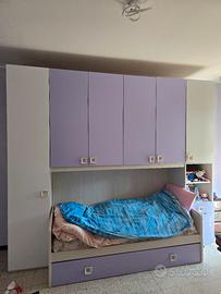 Cameretta a ponte con 2 letti e cassetti