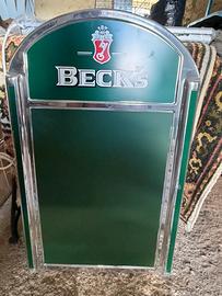 Lavagna pubblicitaria birra Beck’s