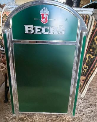 Lavagna pubblicitaria birra Beck’s