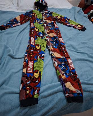 tuta pigiama pelouche Marvel