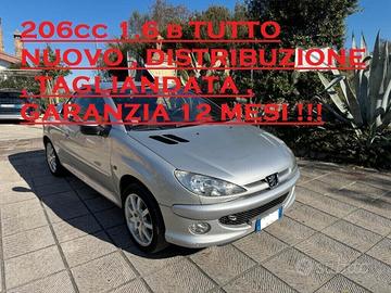 206 CABRIO DISTRIBUZIONE NUOVA GARANZIA TAGLIANDAT