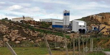 Terreno,imp. prod.calcestruzzi,capannone e uffici