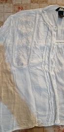 Camicetta in cotone bianco da donna, Taglia S, H&M