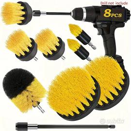 Set di 8 accessori per spazzole da trapano