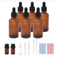 6x100ml Flaconi bottiglie contagocce in vetro