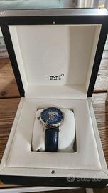Orologio Montblanc World Time blu originale nuovo