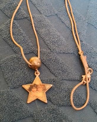 Ciondolo argento Fiorucci con catenella