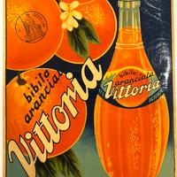 Vetrofania pubblicitaria vintage aranciata
