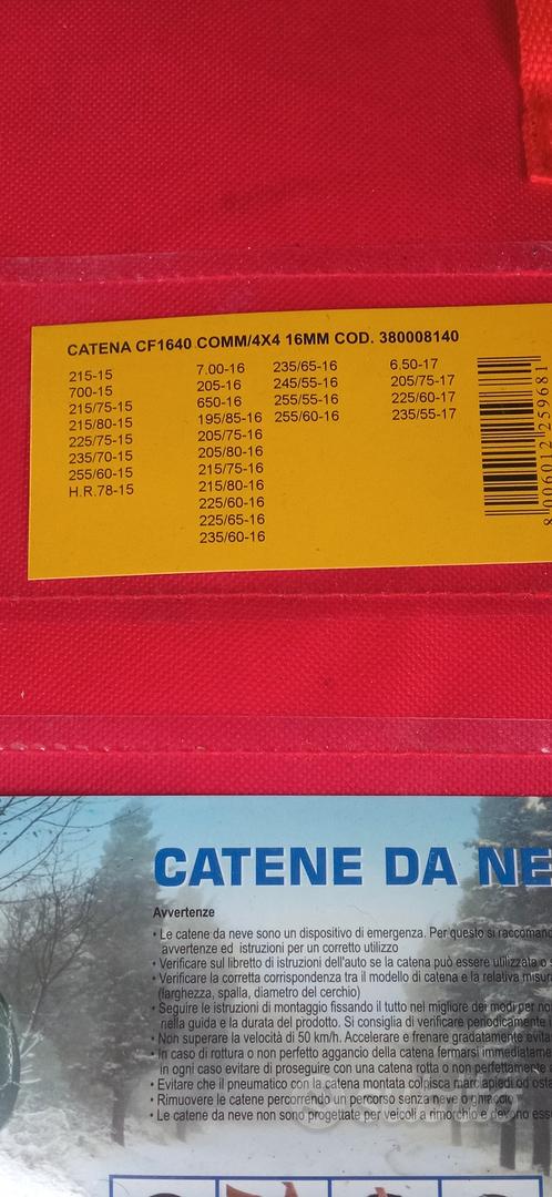 CATENE DA NEVE 4X4 16 MM - CF1640