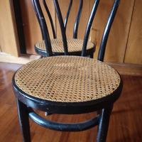 sedie stile thonet con seduta in paglia di Vienna 