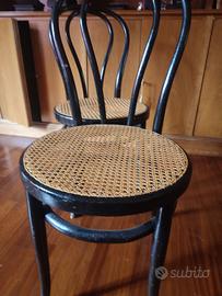 sedie stile thonet con seduta in paglia di Vienna 