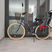 City Bike BTWIN Elops 520 con Seggiolino Bimbo