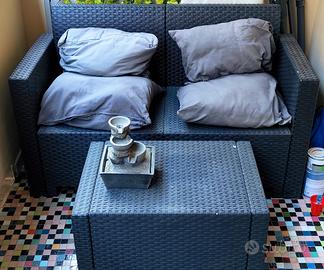 Salottino esterno Antracite 281 X 155 X 79