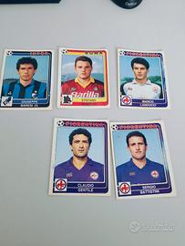 lotto 5 figurine calciatori panini 86 87 