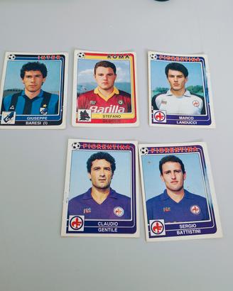 lotto 5 figurine calciatori panini 86 87 