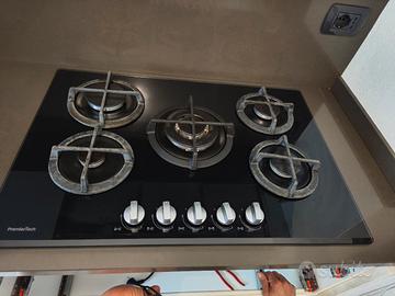 piano cottura gas 5 fuochi 