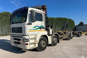 MAN MAN TGA 35.440 USATO SCARRABILE CON GRU E PO