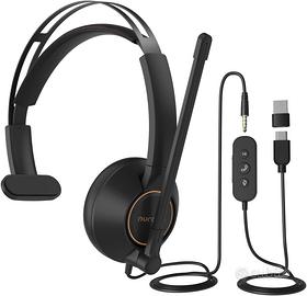 monoauricolare con microfono USB/tipo-C a PC/Mac/t