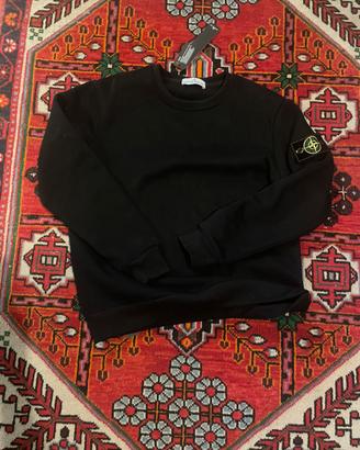 Felpa stone island nera taglia m