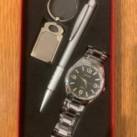 Set orologio , biro e portachiavi
