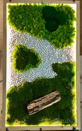 Verde stabilizzato con cornice elegante