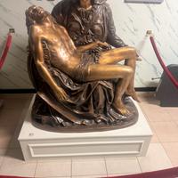 Statua pietà in bronzo fuso a cera persa